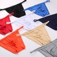 thumbnail image 3 of Ropa interior sexy para hombre con cintura baja y caderas expuestas, bikini sexy con forma de U y triángulo pequeño, 3 of 6