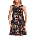 thumbnail image 1 of Fotbe Coffee Bean Vestido de Verano sin Mangas para Mujer – Vestido Midi Línea A, Estilo Camiseta Floral, Vestido Playero Casual y Fluido, 1 of 7
