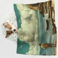 thumbnail image 6 of Pofeuu Serene Coastal Blue Sky Print Puppy Blanket,Dog Blankets,Pet Blanket Cozy Cat Blankets for Indoor Cats, Fuzzy Pet Blanket for Kitten Doggy Dog Blankets-Large, 6 of 8
