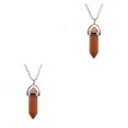 thumbnail image 4 of maskred Hexagon Column Charm Findings Handmade Holiday Hanging Pendants Crystal Necklace Earring Keychains Decorations Red Sand Color 2Set, 4 of 6
