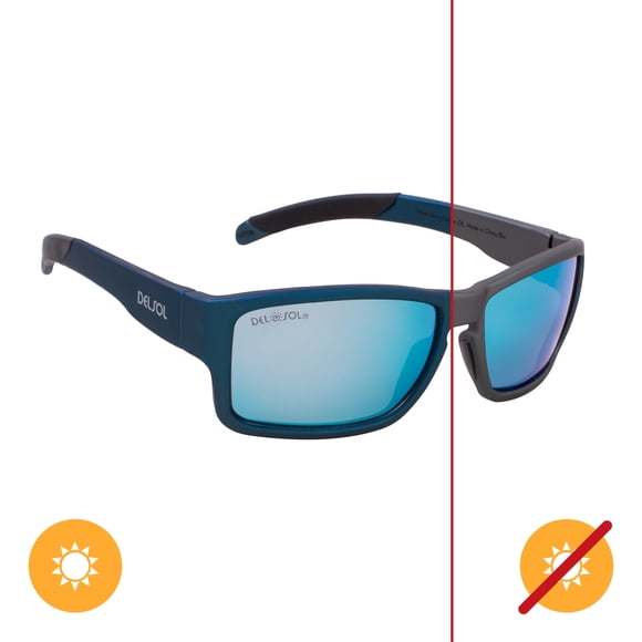 Solize Never gonna Leave - Charbon à Bleu par Del Sol pour Unisexe - 1 Pce Lunettes de Soleil