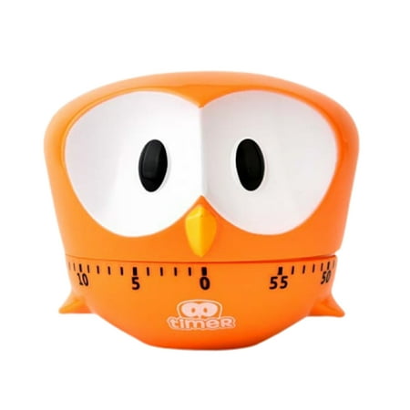 

Creative Cartoon Bake for Cooking Timer Orange Big Eye Eagle Shaped Kitchen Mechanical Timer