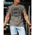 thumbnail image 3 of Gymish No Limits Men’s Workout T-Shirt – Funny Gym Shirt, Lifting Tee, Deadlift Fitness & Bodybuilding Top, 3 of 6
