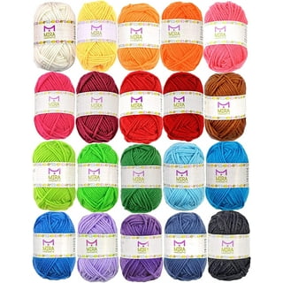 Mira Handcrafts Acrylic 1.76 Ounce(50g) Each Large Yarn Skeins – 12 Multicolor Knitting and Crochet Yarn Bulk – Starter Kit for Colorful Craft - 7