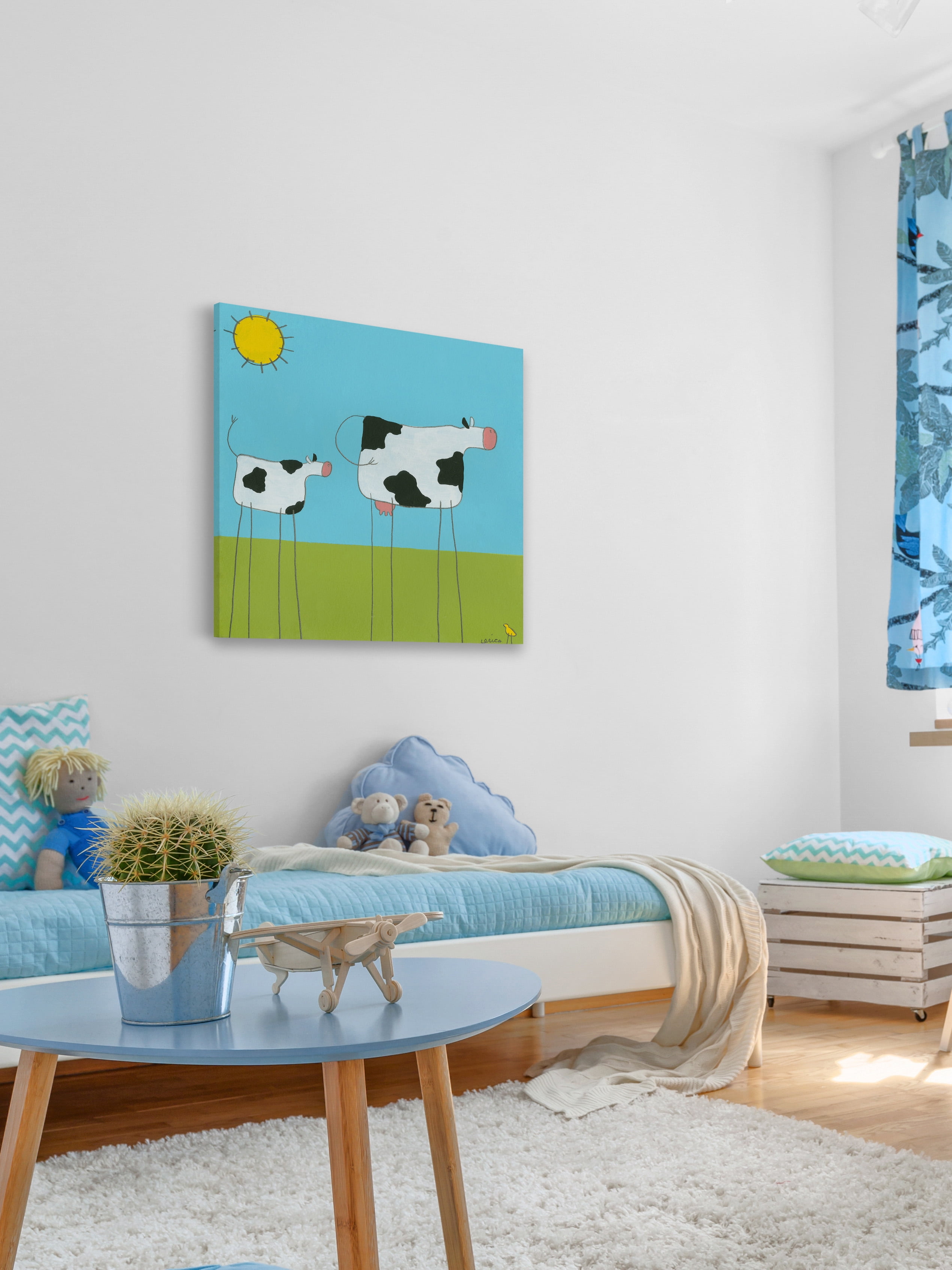 Marmont Hill Leg Cow I Canvas Wall Art
