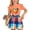 Orange, variant on ITSAME Girls Summer Outfits 2-Piece Ruffled Short Sleeve Top and Plaid Print Skirt Kids Fashion Casual Set Hot Pink Size 5-6Y