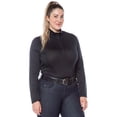 thumbnail image 5 of KERRITS Adult Female Ice Fil Lite Solid Long Sleeve Shirt, Color: Black, Size: 1X, 5 of 6