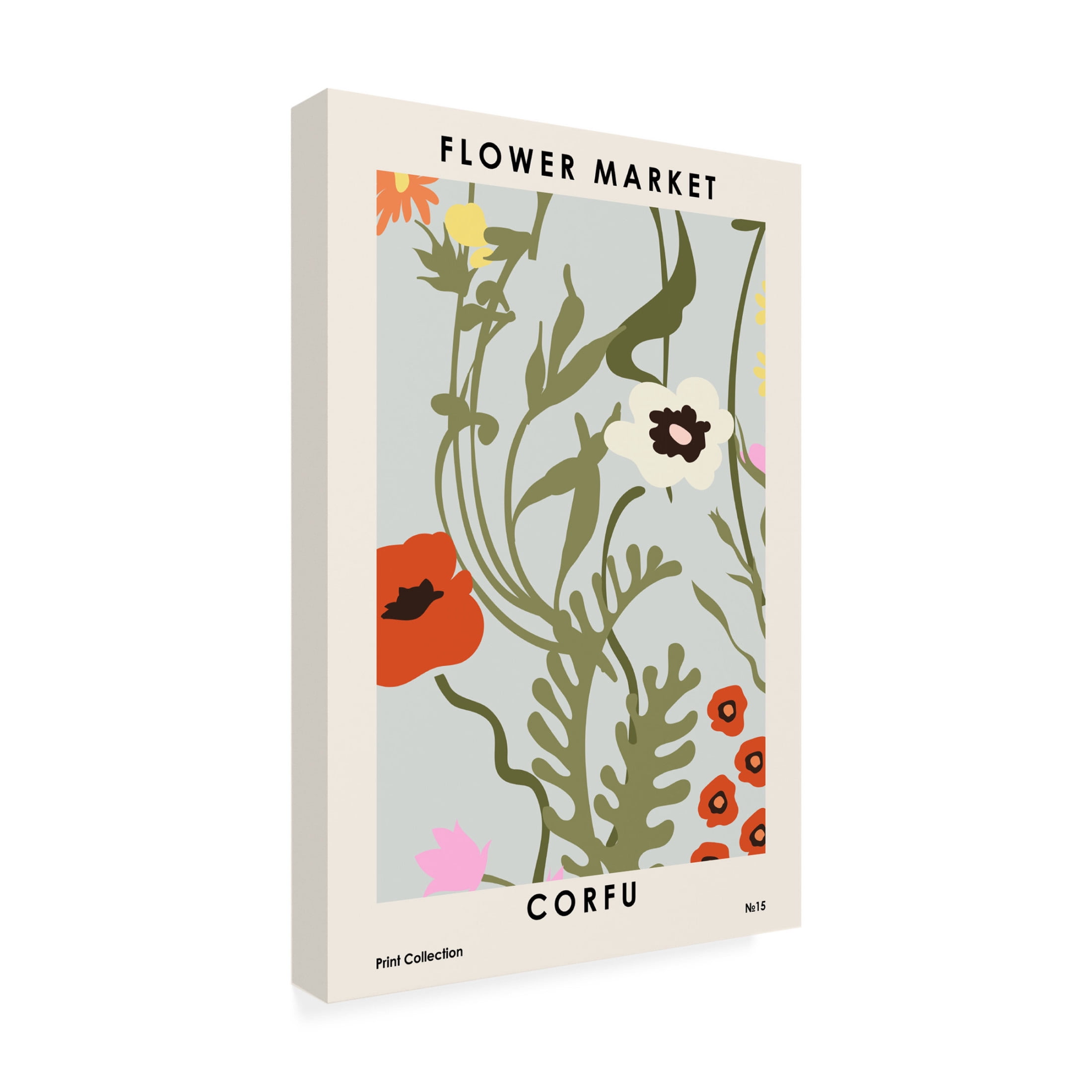 Trademark Fine Art NKTN Flower Market Corfu Canvas Wall Art