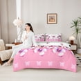 thumbnail image 4 of Erosebridal Kid Dreamy Butterfly Bedding Comforter Set 7pcs, Pink Flower Tree Queen Bedding Sets, 4 of 7