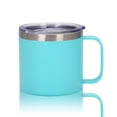 thumbnail image 2 of Bearachild Taza portátil de acero inoxidable con tapa de asa, Camper, taza para beber leche aislada al vacío, botella para acampar, hogar, coche al aire Mostrada Cielo azul Bearachild HA010518-07B, 2 of 6