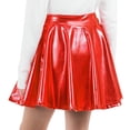 thumbnail image 5 of Girls Metallic Skater Skirt Christmas Halloween Cosplay Skirts Shiny Pleated Short Skirt Kids Dance Performance Party Skirt, 5 of 7