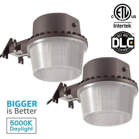 Outdoor Barn Lighting Fixtures TORCHSTAR 2 Pack 35W Outdoor Barn Light Sconce with Photocell, for Garden, Yard, Patio, 5000K Daylight ()
