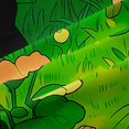 thumbnail image 5 of Manfei Cute Cat Pet Blackout Curtains, Cartoon Summer Lotus Window Curtains Pack of 2 (38x45 Each), Green Black, 5 of 6