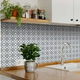 thumbnail image 2 of Mi Alma Light Gray Floral Peel & Stick Tiles - Vinyl Backsplash 8x8, 2 of 10