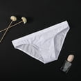 thumbnail image 4 of Fianao Herrkalsonger Stretchiga Andningsbara Bekväma Mjuka Genomskinliga Is-Silke Sexiga Låg Midja Trosor-Perfet White, 4 of 5