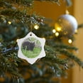 thumbnail image 7 of 3drose, Wyoming, Yellowstone Np, Black Bear Eating Grass - Us51 Ldi0084 - Larry Ditto, 3 inch Snowflake Porcelain Ornament, 7 of 7