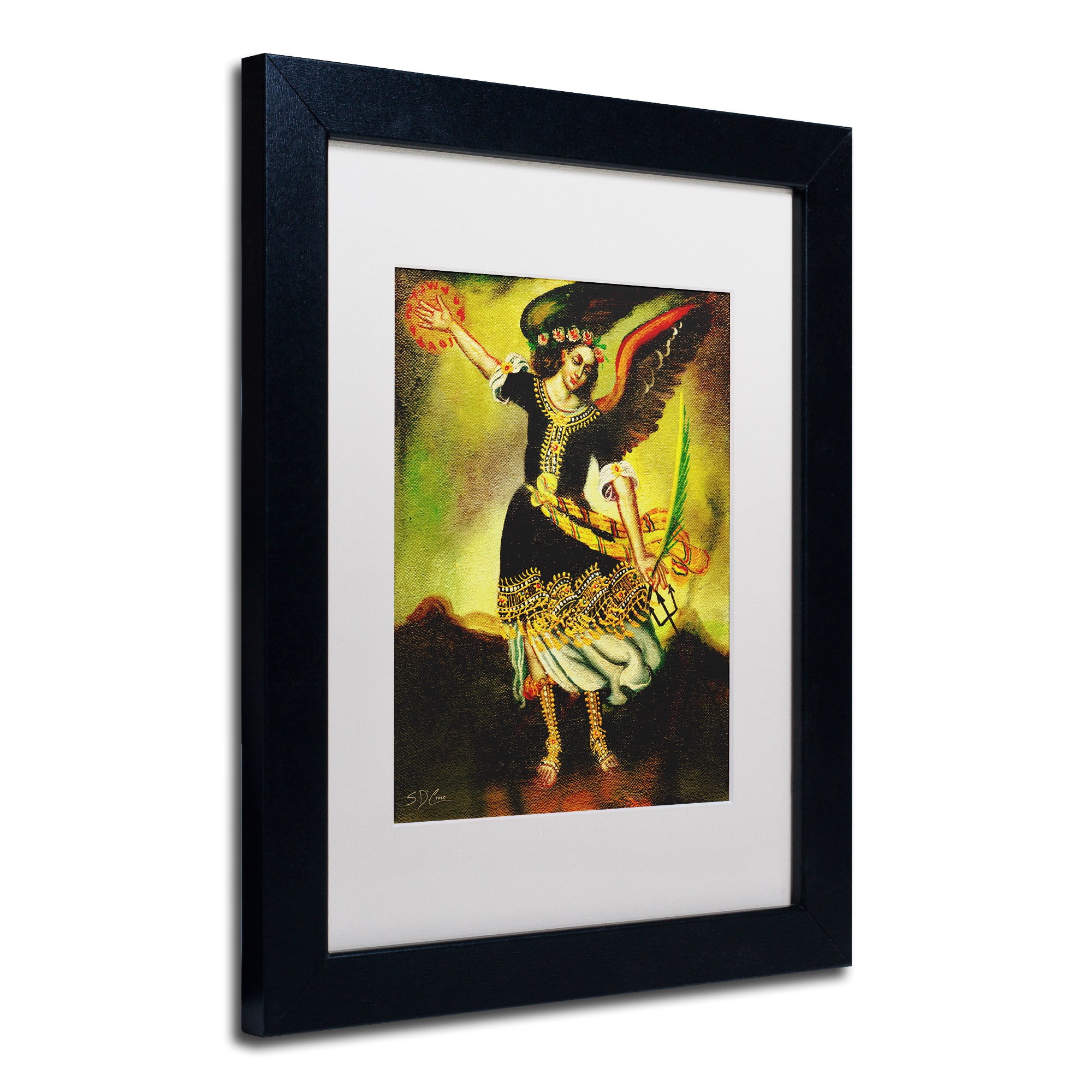 Trademark Fine Art "An Angel" Canvas Art by Masters Fine Art, White Matte, Black Frame