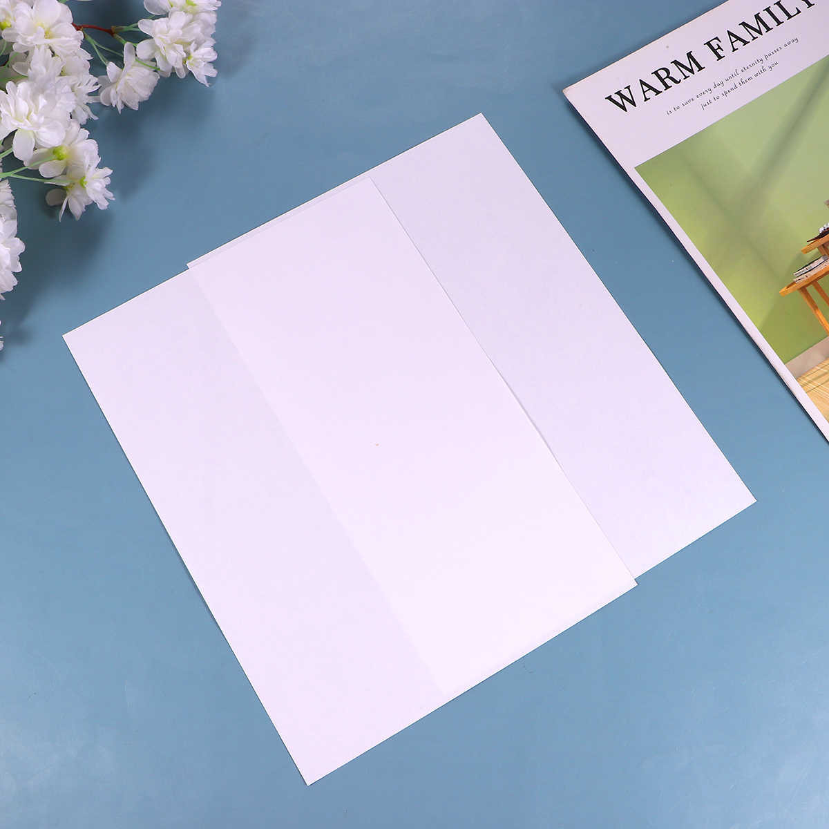 Worgeous  100 Sheets A4 Release Paper Notes Envelopes Tack Blank Nameplate Office White