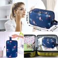 thumbnail image 4 of Ladies Toiletry Bag Large Travel Toiletry Bag Waterproof Cosmetic Bag with 3 Compartments, 4 of 5
