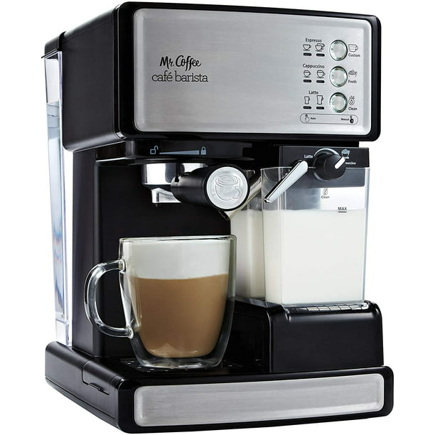 Aeródromo violín opción Mr. Coffee Espresso and Cappuccino Maker | Café Barista , Silver -  Walmart.com