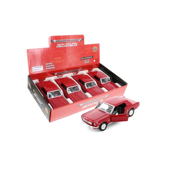 1964 1/2 Ford Mustang Hardtop, Red - Showcasts 77273RD - 1/24 Scale Diecast Model Toy Car