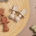 thumbnail image 4 of Make Mealtime Fun with Our 2pcs Panda Training Fork Spoon Set - Soft Silicone, BPA Free, Easy to Hold, Perfect for Infant Feeding and Learning Tableware, 4 of 5