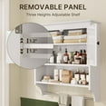 thumbnail image 6 of Aiho Medicine Cabinet Bathroom Organizer, Double Door Wall Mounted Storage Mirror Cabinet with Adjustable Shelves - White, 6 of 9