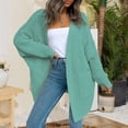 thumbnail image 2 of Yokua Women's Open Front Waffle Knit Cardigan Chunky Knit Sweater Long Sleeve Cozy Knit Outerwear Cute Baggy Coats Warm Tops, 2 of 8