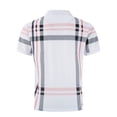 thumbnail image 3 of WREESH Men's Striped Sports Henley Shirts Pullover Zipper Short Sleeve Top with Collar Striped Top for Athletic Style White, 3 of 6