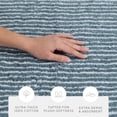 thumbnail image 5 of Noble Linens Pinstripe Cotton Bath Mat, 24 in x 17 in, Light Blue, 5 of 11