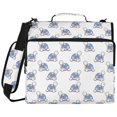 thumbnail image 2 of Zipper Binder with Shoulder Strap 2 inch 3 Ring Waterproof File Folder Organizer Bag 500 Sheet Cartoon Turtle Pattern, 2 of 8