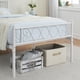 thumbnail image 4 of Tamaño individual size metal marco de cama con heart - shaped cabecero y footboard, 12.2in underbed almacenamiento in blanca, 4 of 7