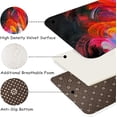thumbnail image 5 of 2 Pieces Kitchen Rugs, Abstract Anti Fatigue Non Slip Foam Cushioned Bright Colorful Art Painting Comfort Indoor Floor Mat Runner Rug Set for Laundry Office Sink Bathroom (17"X48"+17"X24"), 5 of 6