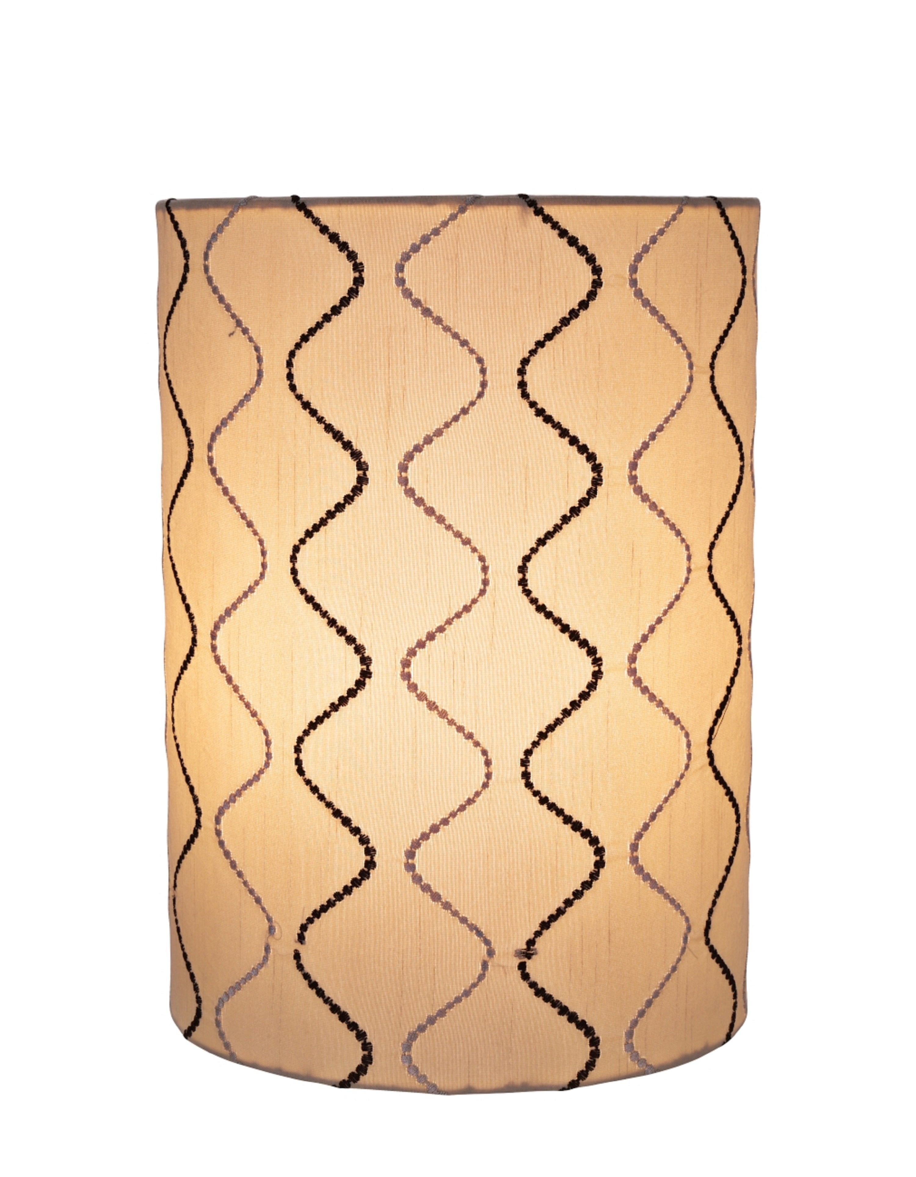 Aspen Creative 31266 Transitional Drum (Cylinder) Shaped Spider Construction Lamp Shade in Yellowish Brown, 8" wide (8" x 8" x 11")