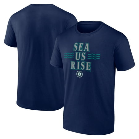 Men s Navy Seattle Mariners Sea Us Rise T-Shirt