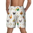 thumbnail image 4 of Haiem Funny Chicken Mens Swim Trunks with Compression Liner 2 in 1 Swimming Shorts Stretch Swimwear Quick Dry,Board Shorts-Medium, 4 of 9
