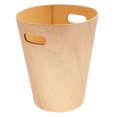 thumbnail image 4 of GOOHOCHY Beige Wooden Desktop Trash Can with Japanese Minimalist Design Large Capacity for Home and Office Use, 4 of 8