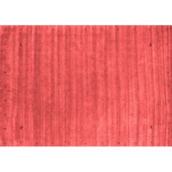 Ahgly Company Indoor Rectangle Abstract Red Contemporary Area Rugs, 2' x 4'
