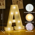 thumbnail image 2 of Led Letters Lights 26 Alphabet and 10 Number Decorative Lighted Letters,Battery Powered Led Marquee Light Up Letters for Wedding Birthday Party Home Decor(Letter A), 2 of 8