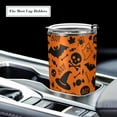 thumbnail image 5 of Halloween Tumbler Bat Pumpkin Ghost Spider Insulated Coffee Cup Back to School Beverage Container Office Travel Mug with Straw and Lid 20oz Holiday Gift Day of The Dead Present, 5 of 5