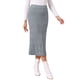thumbnail image 4 of Faldas de lápiz de punto para mujer INSPIRE CHIC, elásticas, de cintura alta, ajustadas y casuales, falda midi de suéter S gris, 4 of 6