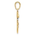 thumbnail image 3 of FJC Finejewelers 14 kt Yellow Gold and White Rhodium Bright Cut Heart, Star and Moon Charm 26 x 19 mm, 3 of 6