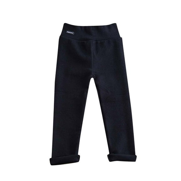 Zshosam Pants for Teen Girls Casual Pants with Lining Kids & Little Girl's Trousers(Black,3-4 Years)