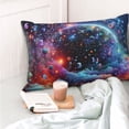 thumbnail image 4 of Rateoe Outer Space Floating Numbers And Letters Pattern Decorative Pillow Case,Throw Pillow Covers,Plush Pillow Cover,Soft Pillow Case,Velvet Pillow Case-20"x30", 4 of 6