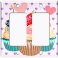 thumbnail image 6 of Metal Light Switch Plate Cover Floral Fruit Cupcakes Purple Heart Wallpaper CAK037, 6 of 13