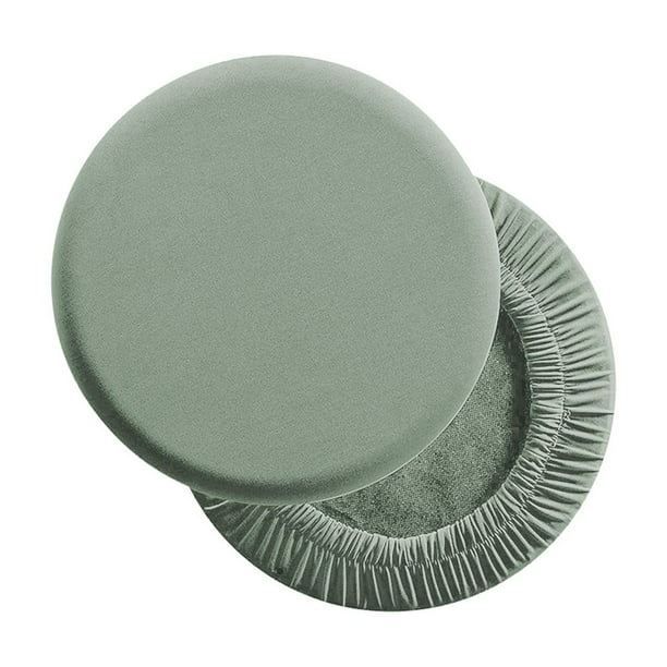 Funda para taburete redondo de seda elástica de color sólido, funda para silla elevadora de bar, mejora tu espacio, suave, elástica y versátil.