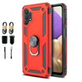 thumbnail image 1 of Value Pack + for Samsung Galaxy A72 5G with Tempered Glass Screen Protector Metal Titanium Case Hybrid Phone Case Magnet Mount Ready Grip Grids Kick stand Slim Shock Bumper Cover, 1 of 4