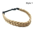 thumbnail image 2 of Postizo elástico elástico, diadema trenzada de pelo sintético, diadema trenzada, trenzas trenzadas anchas clásicas, rendimiento inigualable, 2 of 8