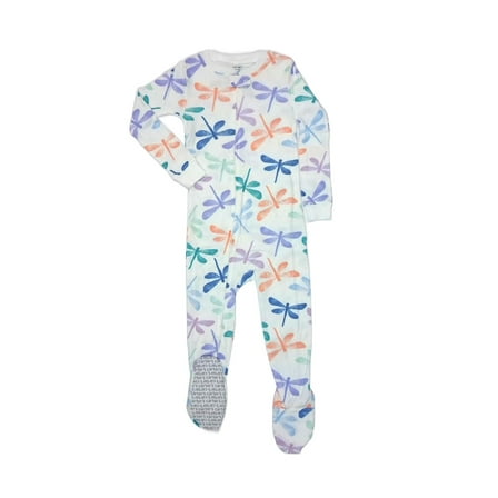 Carter's Toddler Girl's Colorful Dragonfly Print Footed Cotton Pajama Sleeper, Size 3T