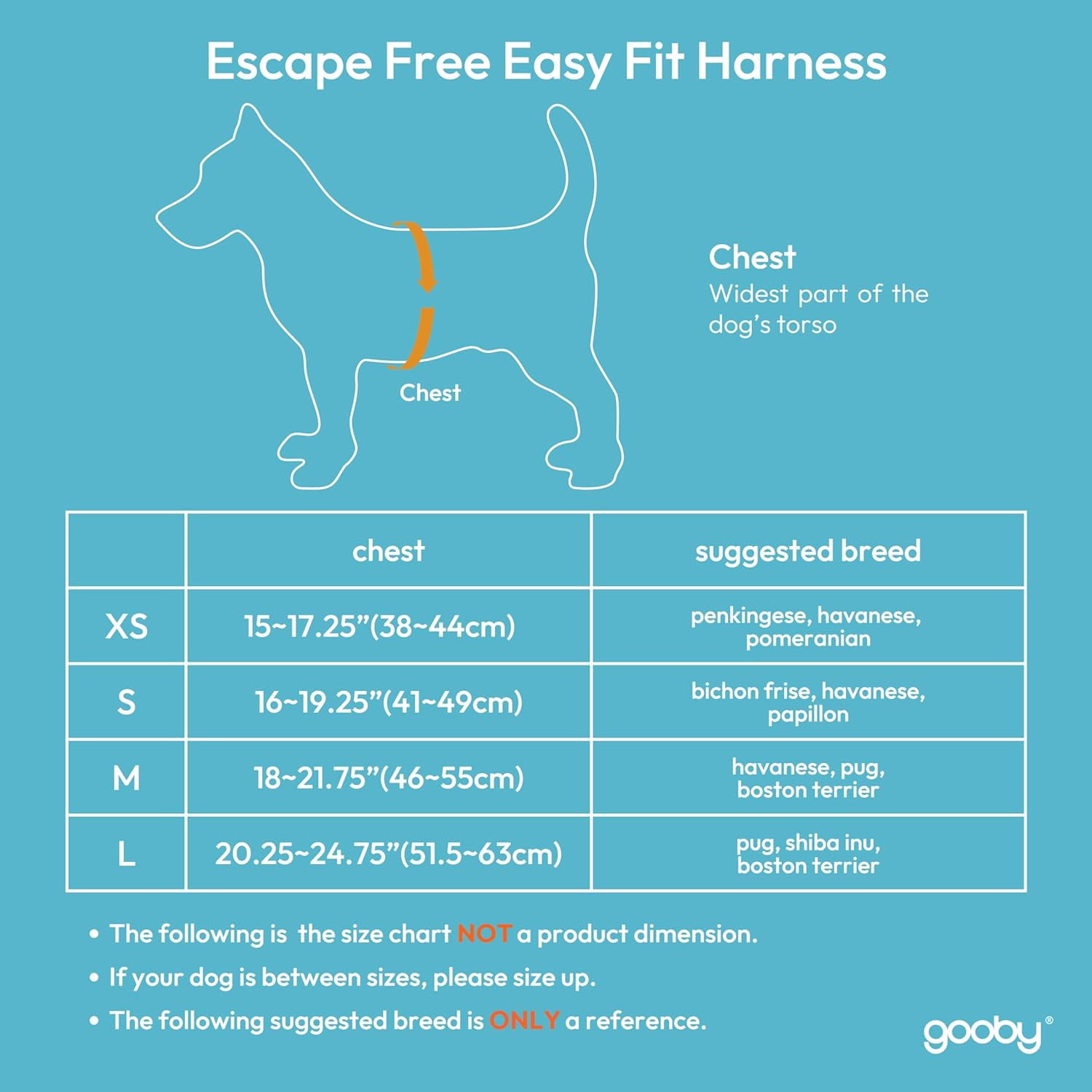 Escape Free Easy Fit Harness, Small Dog Step-in Harness for Dogs that Like to Escape Their Harness, Turquoise, Small